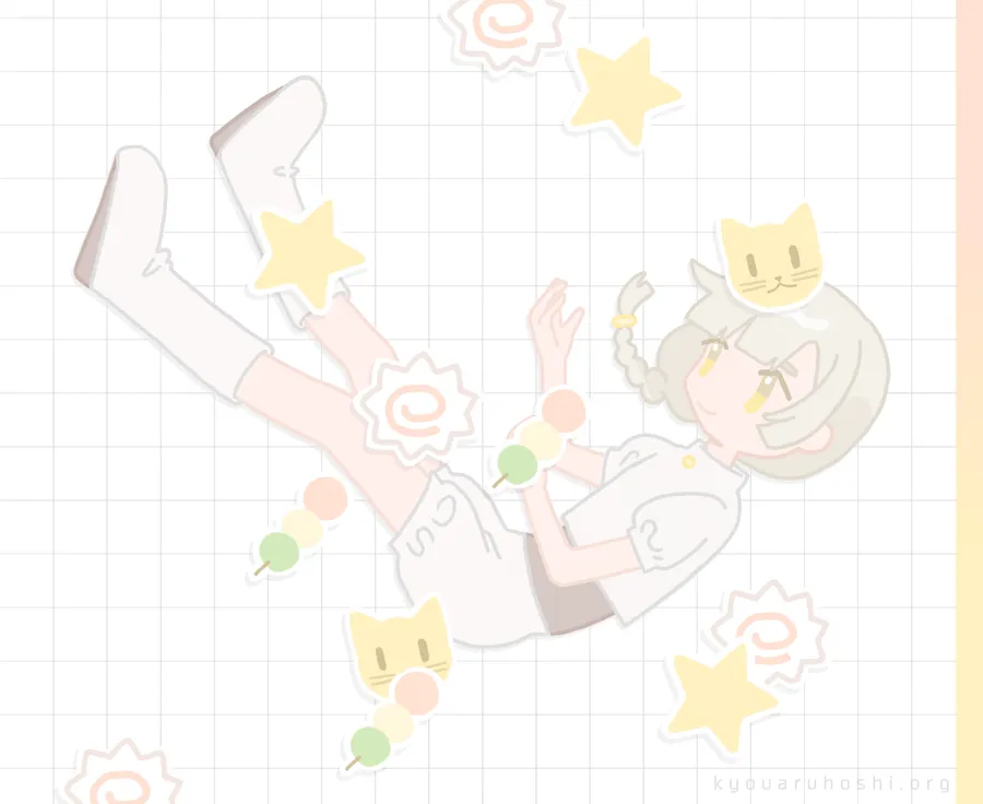 イラスト「絵文字にわわ」。空から絵文字が降ってくる！