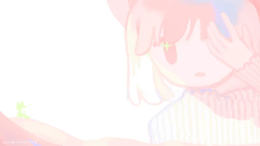 イラスト「感じる」。